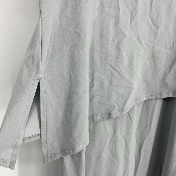 Soft Surroundings T Shirt Dress Size Large Petite Womens Gray Mykonos Layered - Picture 3 of 8